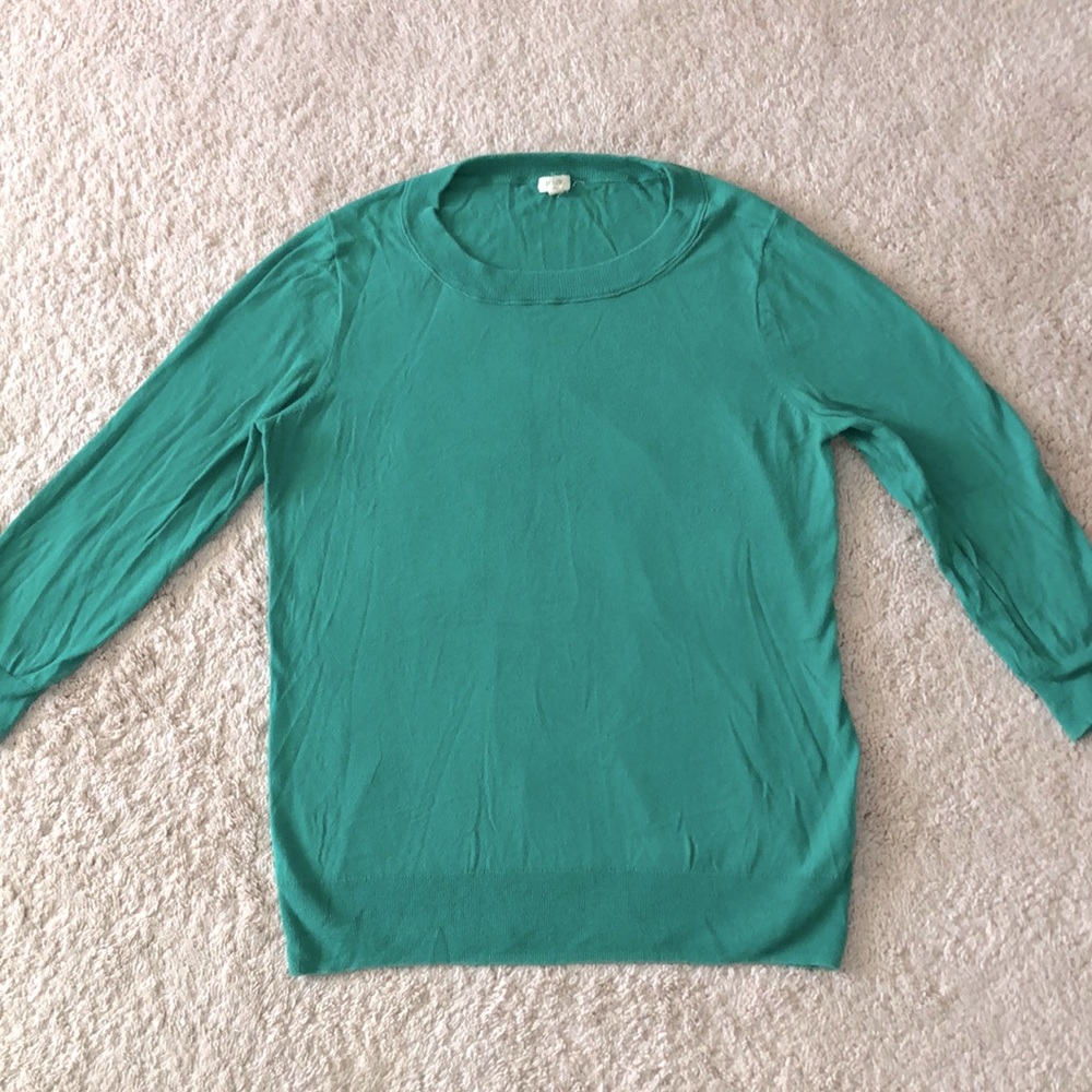 Jcrew lightweight green sweater